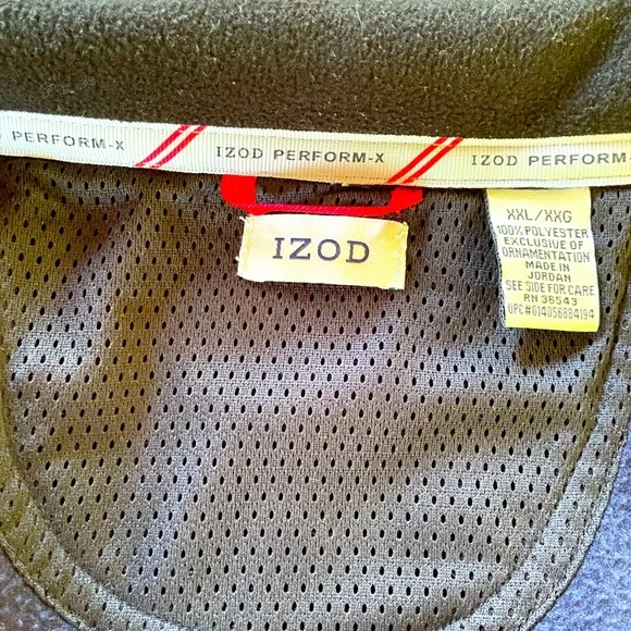IZOD, Perform-X, Blue, Vest, Size XXL - Picture 3 of 3